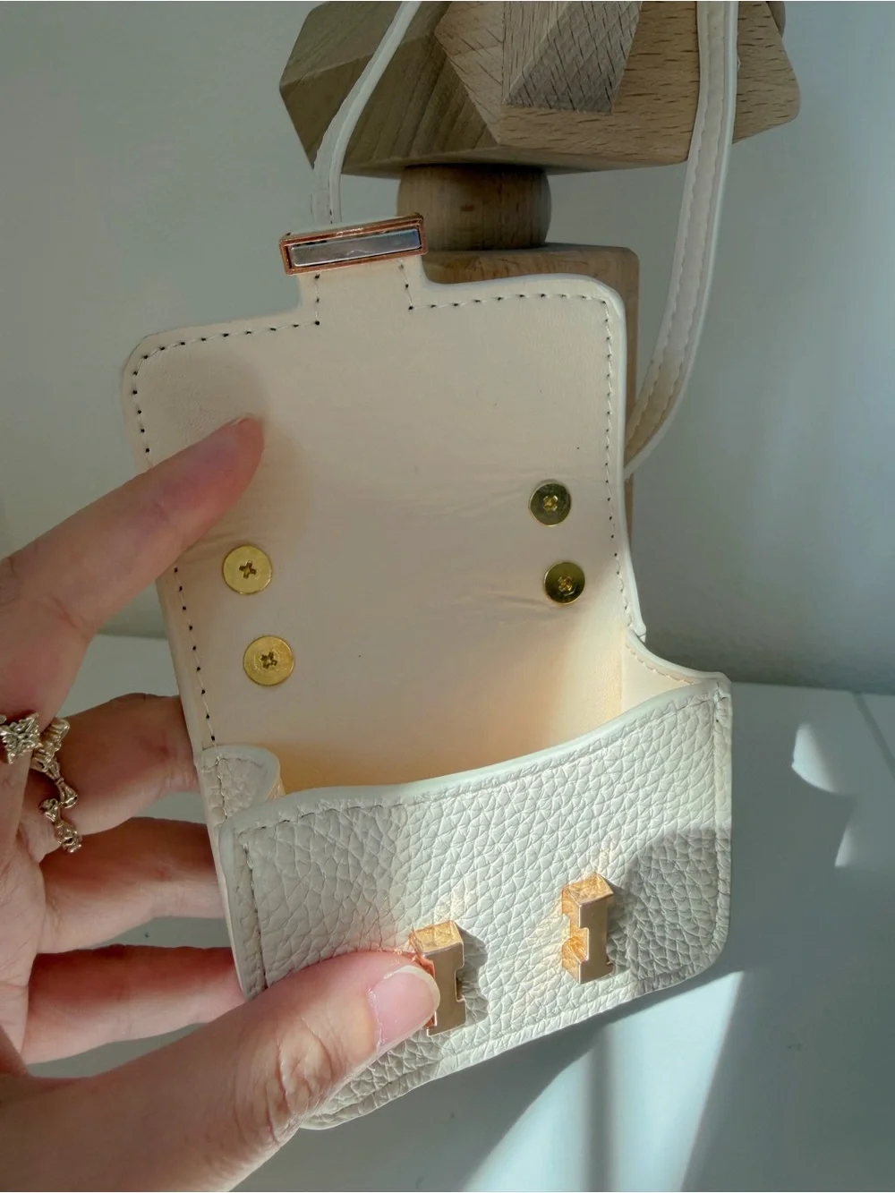 Clean White Mini Bag Charm